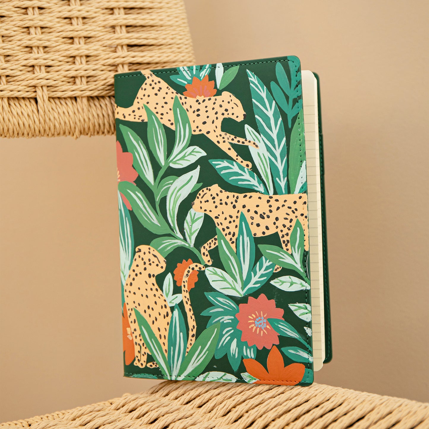 peinture au numéro Carnet et sa couverture Leopards