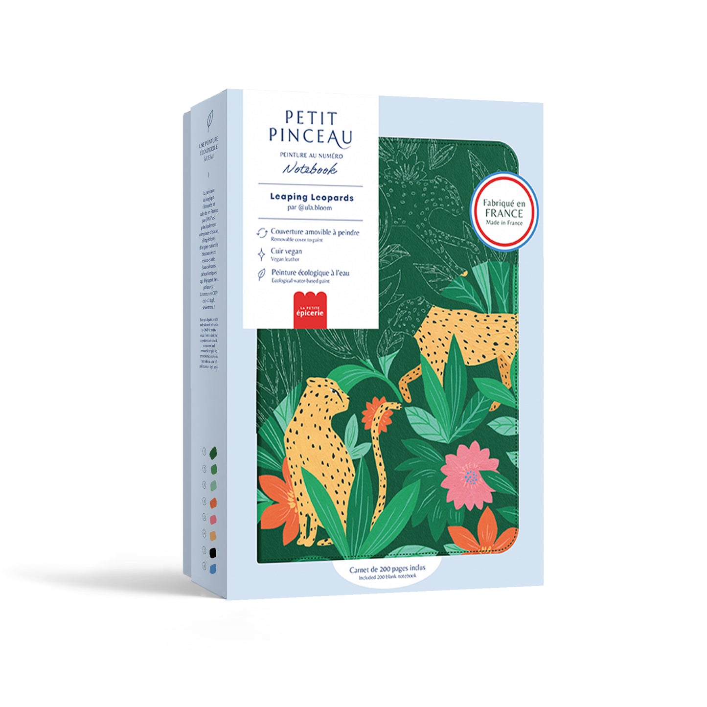 peinture au numéro Carnet et sa couverture Leopards