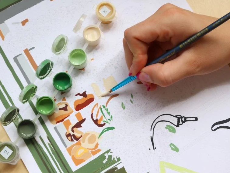 Coffret peinture au numéro La boulangerie