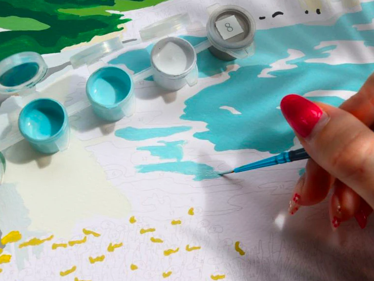 Coffret peinture au numéro Etretat