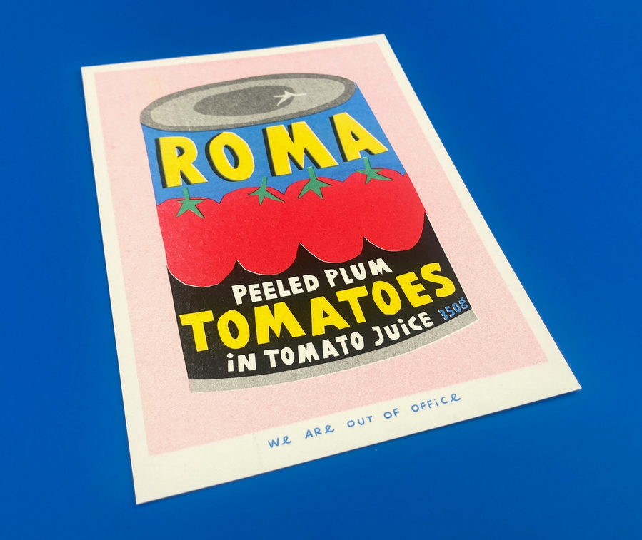 affichette art risographie Tomatoes