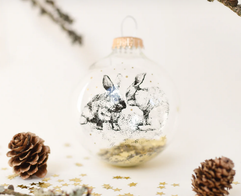 Boules de Noël Les petits lapins
