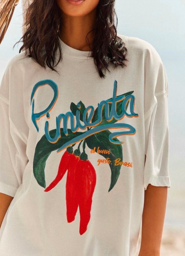 T-shirt blanc Pimiento
