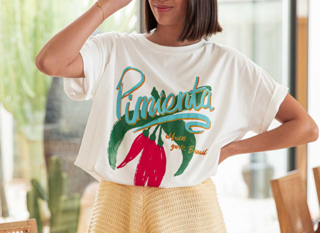 T-shirt blanc Pimiento