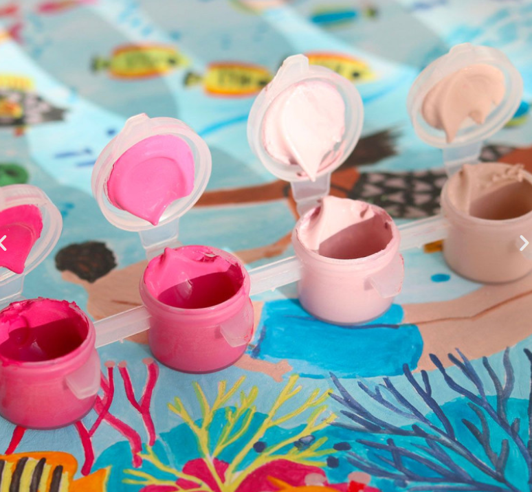 Coffret peinture au numéro Récif de coraux