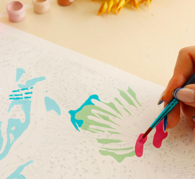 Coffret peinture au numéro Récif de coraux
