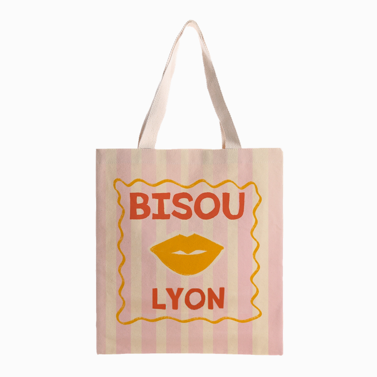Totebag Bisou LYON rose ou vert