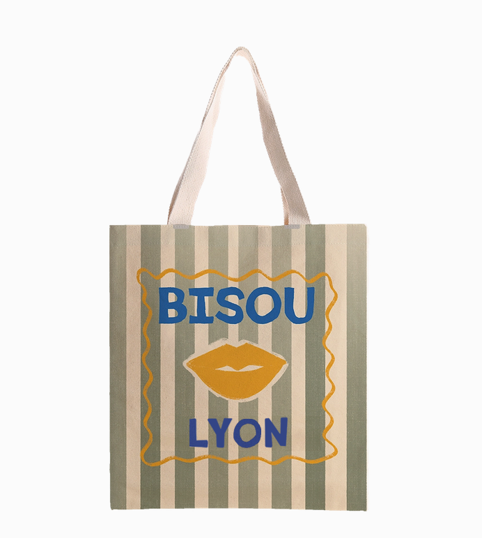 Totebag Bisou LYON rose ou vert