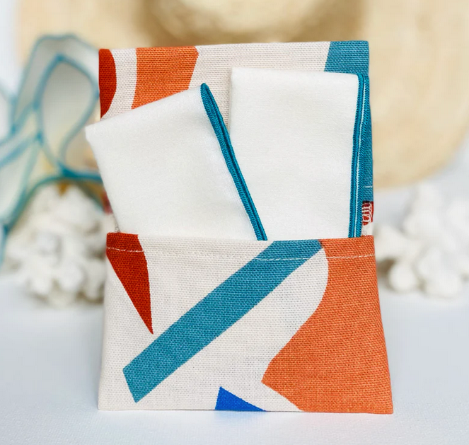 Pochette étui Lisboa avec 2 mouchoirs lavables