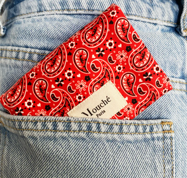 Pochette étui Bandana avec 2 mouchoirs lavables