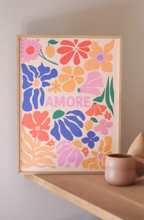 affiche 30x40cm Amore Flowers