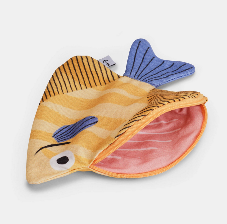 Trousse poisson lune jaune