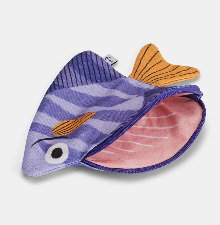 Trousse poisson lune violet