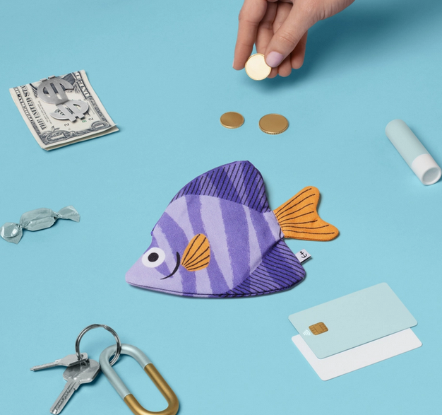 Trousse poisson lune violet