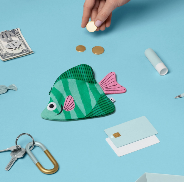 Trousse poisson lune vert