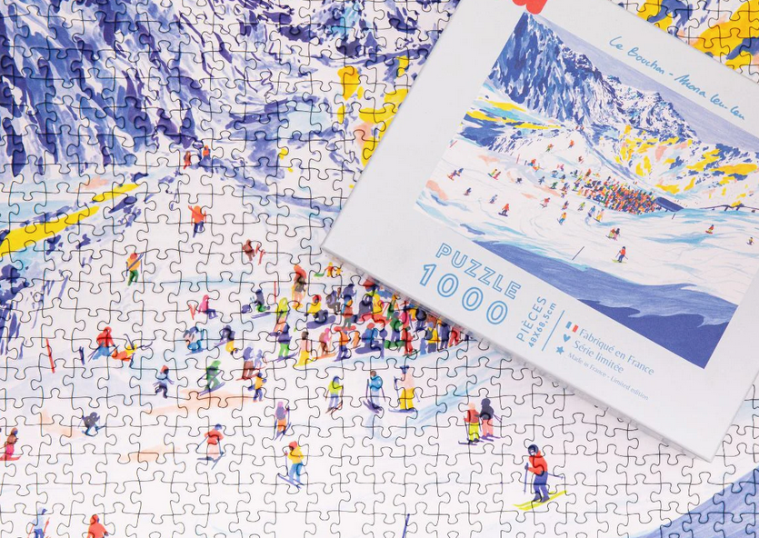 Puzzle 1000 pièces Le bouchon au ski