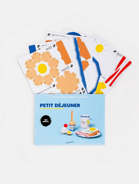 Kit assemblage papier 3D Petit déjeuner
