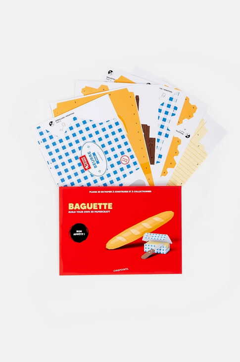 Kit assemblage papier 3D baguette beurre