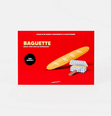 Kit assemblage papier 3D baguette beurre