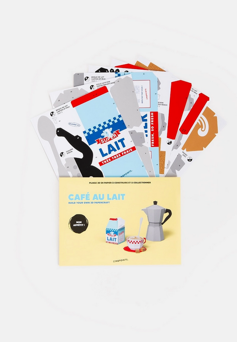 Kit assemblage papier 3D café au lait