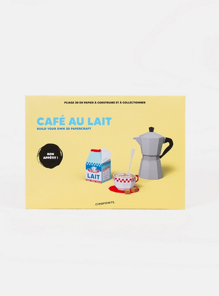 Kit assemblage papier 3D café au lait