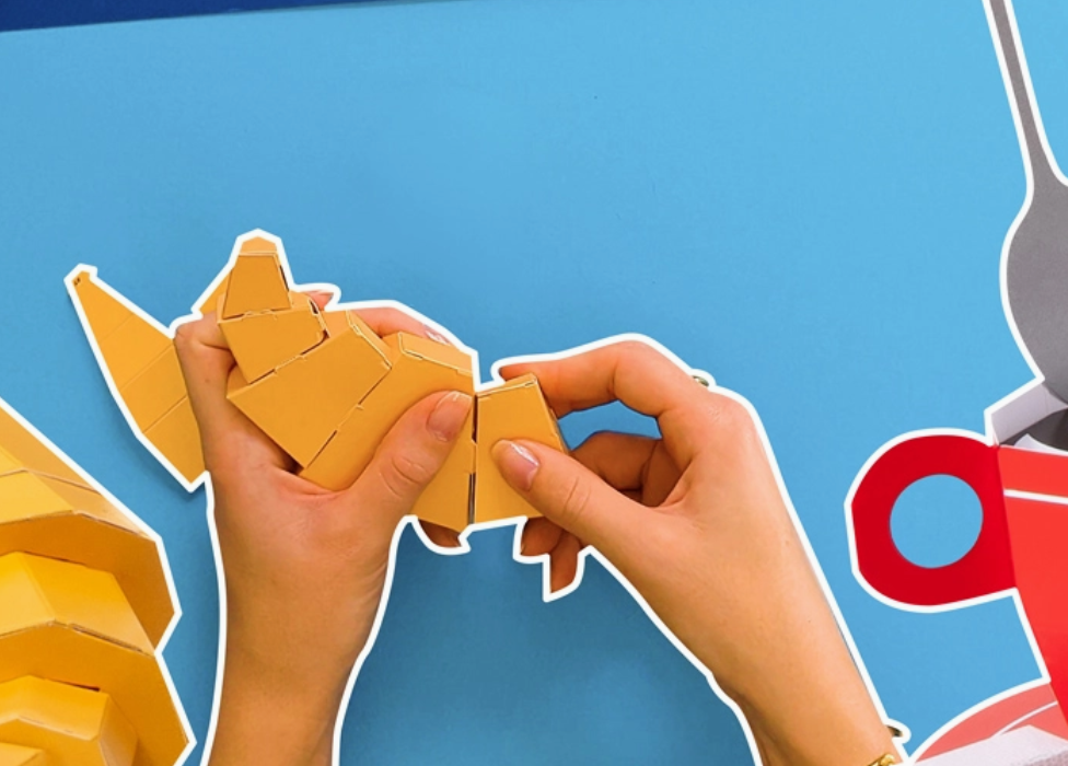 Kit assemblage papier 3D Petit dej croissant