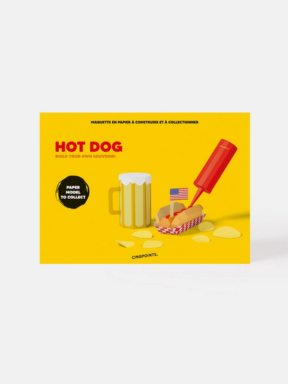 Kit assemblage papier 3D Hot Dog
