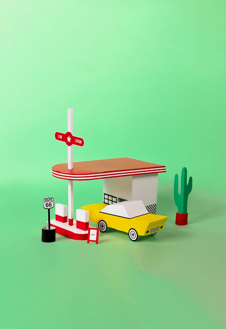 Kit assemblage papier 3D Route 66 Grand modèle
