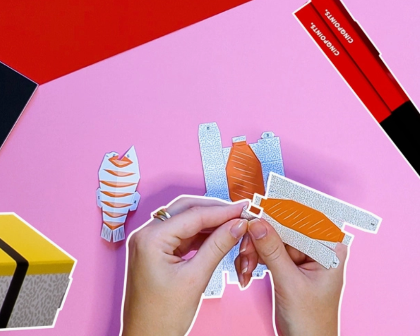 Kit assemblage papier 3D Sushis