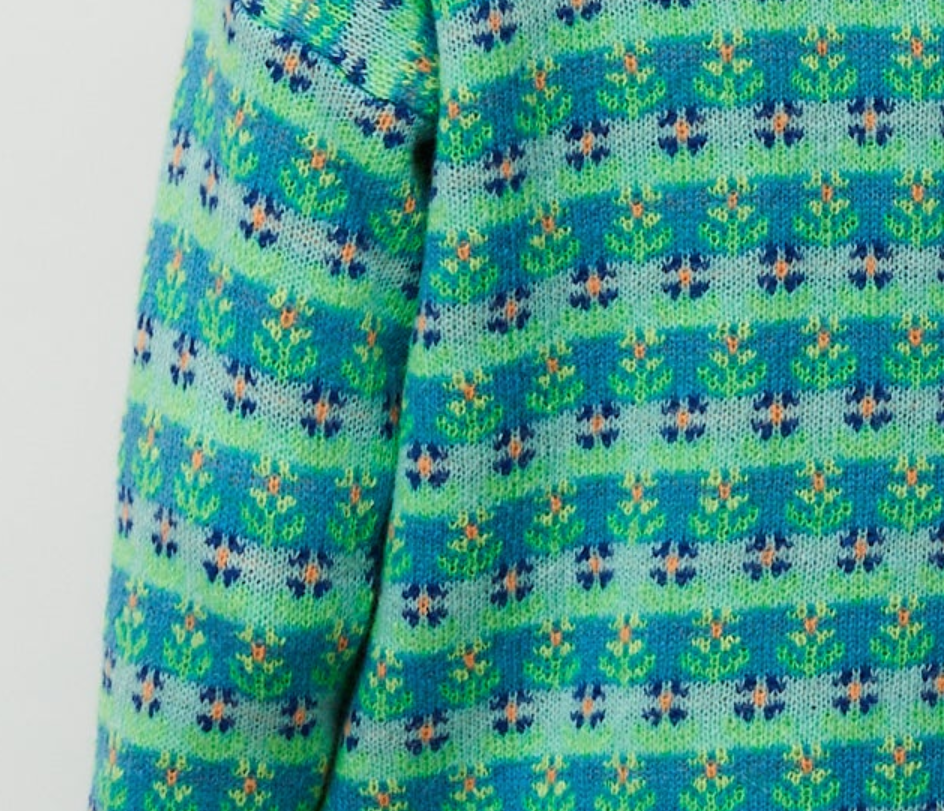 Pull Blossom Bleu vert