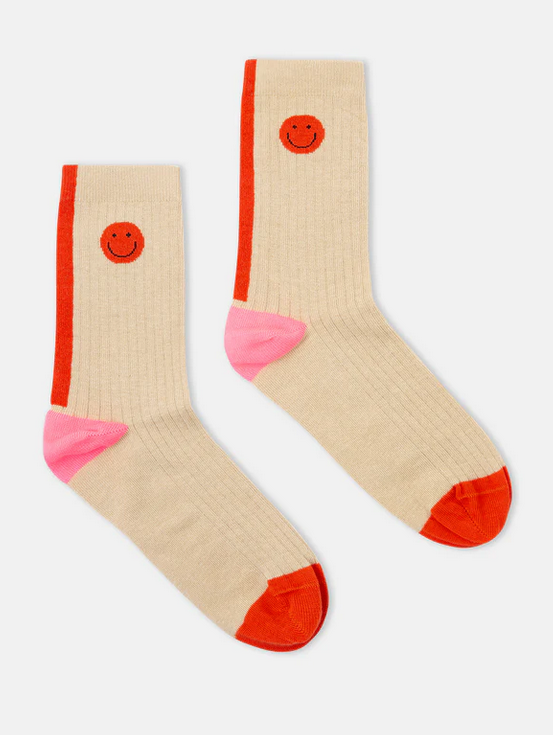 chaussettes colorbloc smiley / 3 COLORIS