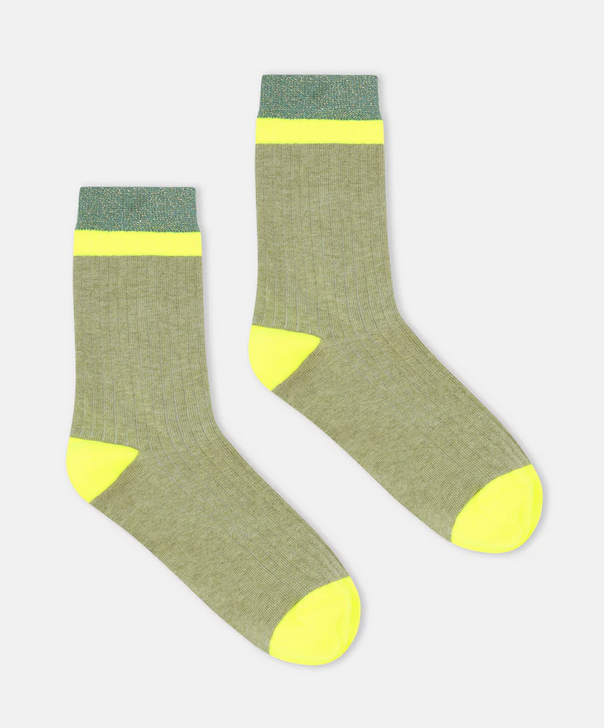chaussettes colorbloc glitter / 4 COLORIS