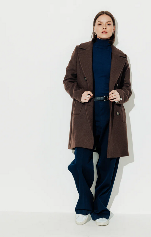 Manteau lainage Chocolat