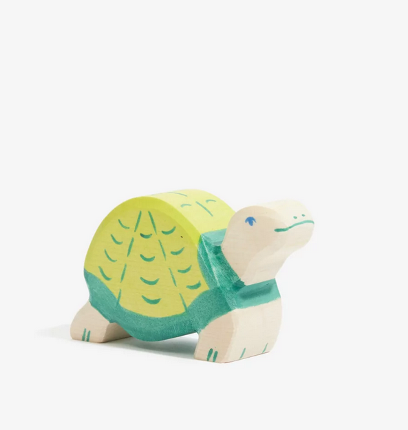 jouet en bois tortue verte