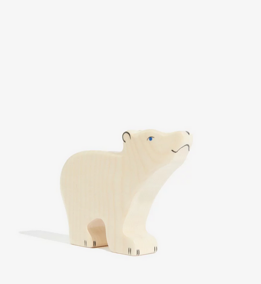 jouet en bois ours polaire