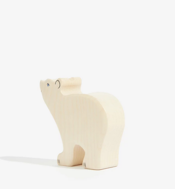 jouet en bois ours polaire