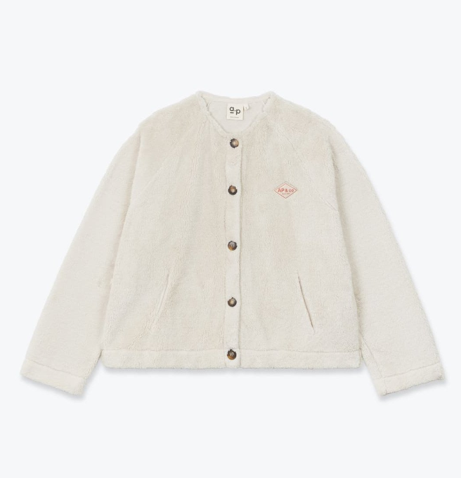 cardigan Sherpa écru
