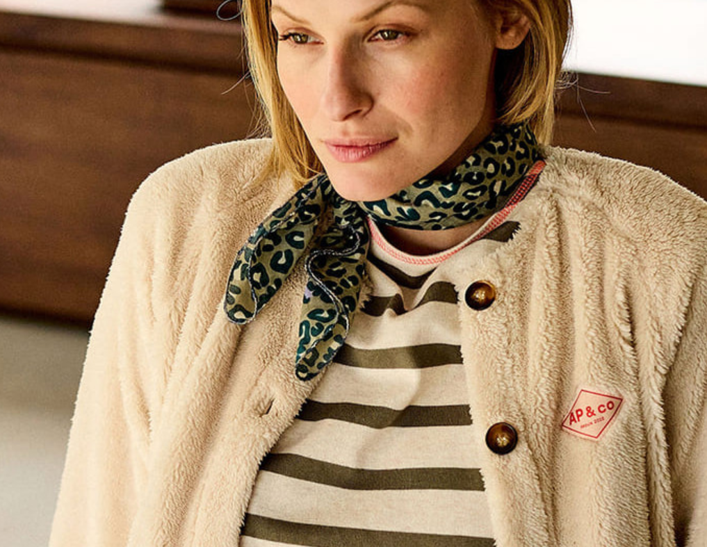 cardigan Sherpa écru