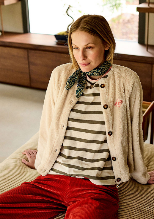 cardigan Sherpa écru