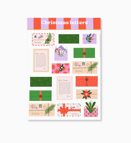 Planche stickers A6 Christmas Letters