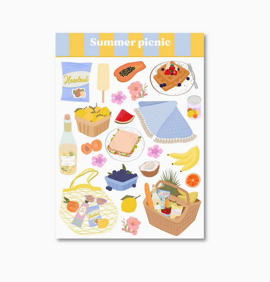 Planche stickers A6 Summer Picnic