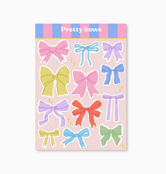 Planche stickers A6 Pretty Bows