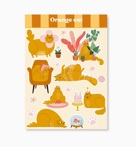 Planche stickers A6 Ginger Cats