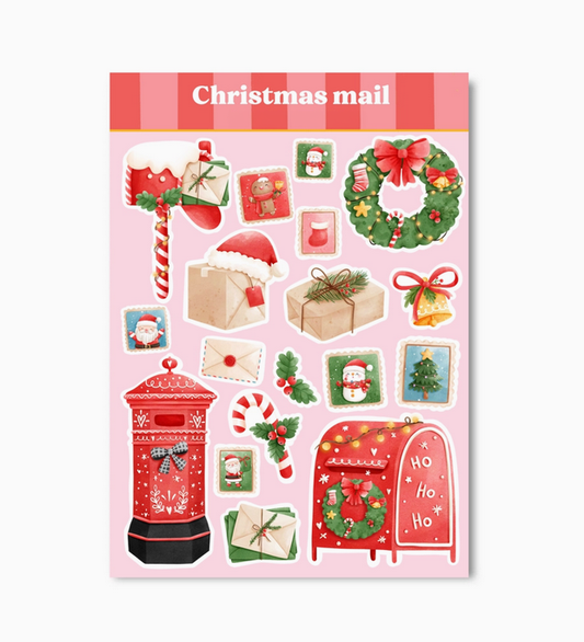 Planche stickers A6 Christmas Mails