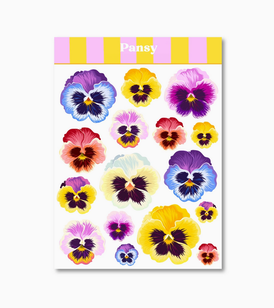 Planche stickers A6 Pansy