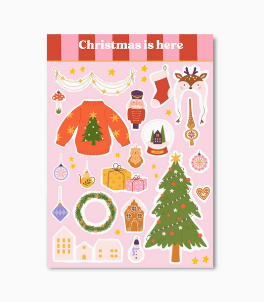 Planche stickers A6 Christmas is here