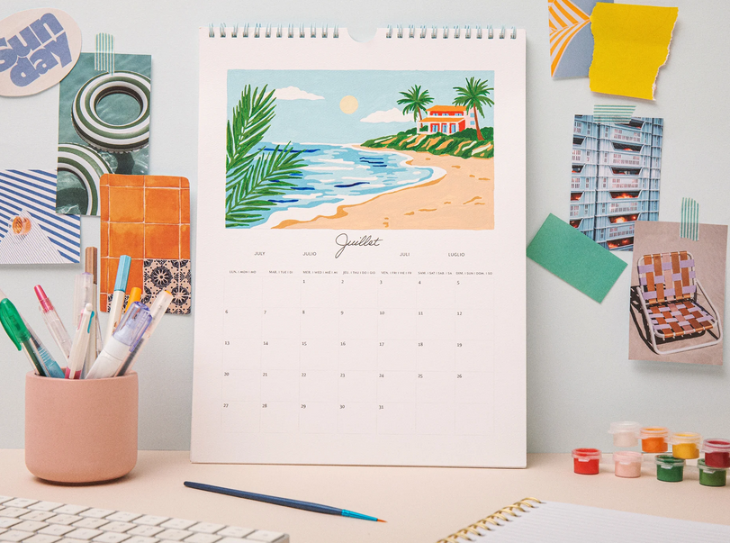 Calendrier 2026 peinture au numéro édition limitée