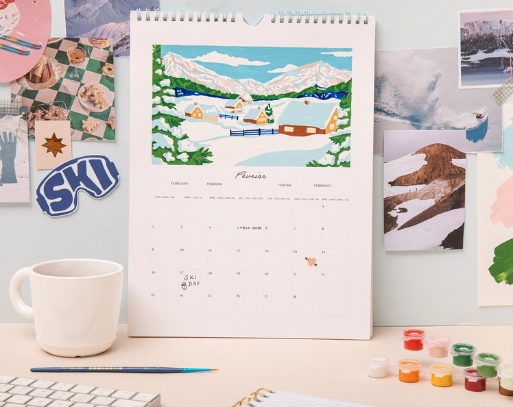 Calendrier 2026 peinture au numéro édition limitée