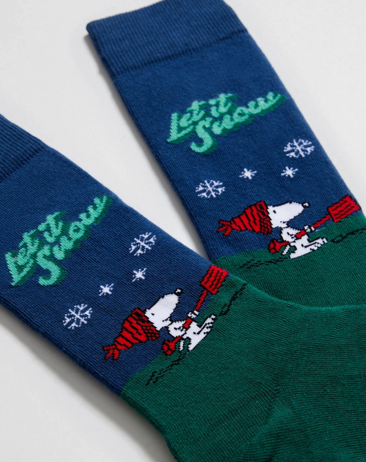 Chaussettes 41-46 Snoopy Let it snow