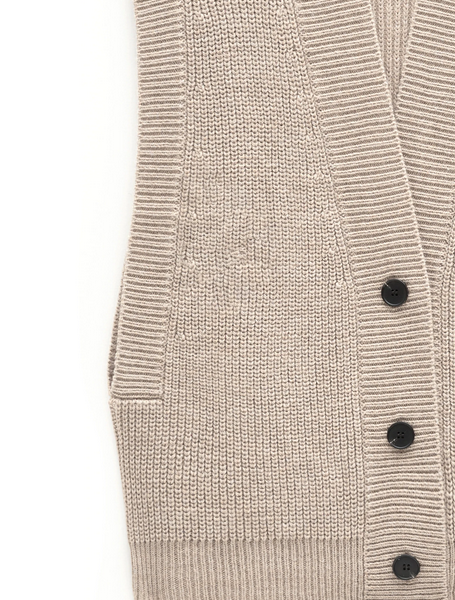 Gilet maille sans manches / Vert ou beige